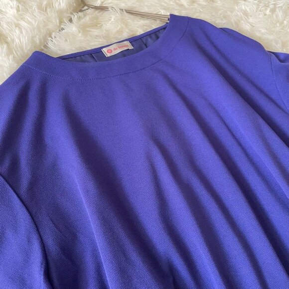 Rayon Elegant 3/4 Sleeve Blouse Blue - Picture 2 of 5